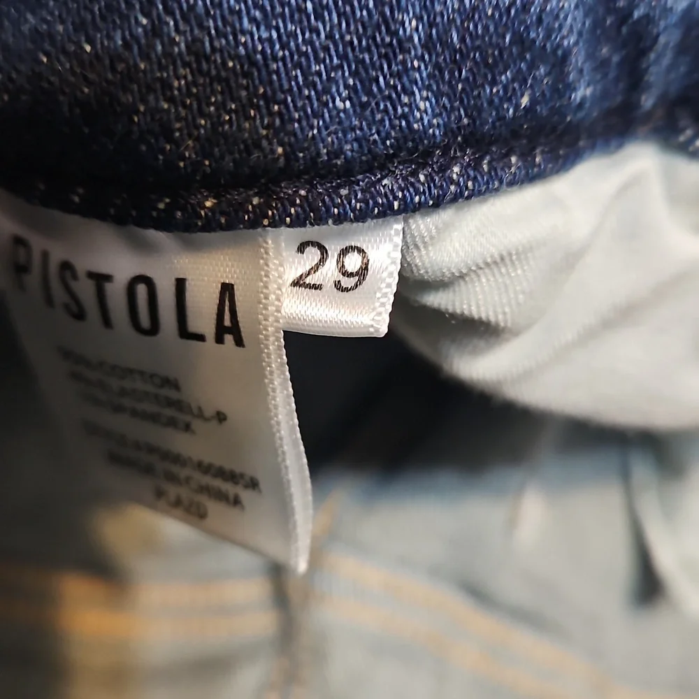 Pistola High-Rise Kick Flare Cropped Distressed Denim Jeans - Picture 10 of 11